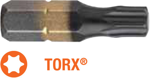 Насадка викруткова титанова з алмазним напиленням USH TORX T30 x 25 мм 10 шт
