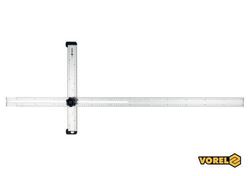 Кутник алюмінієвий регулювальний VOREL 1200 х 320 мм з розмітками кутів 30-75°