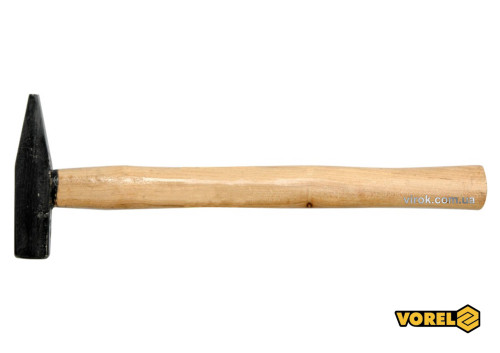 Молоток слюсарний VOREL з дерев'яною ручкою 100 г