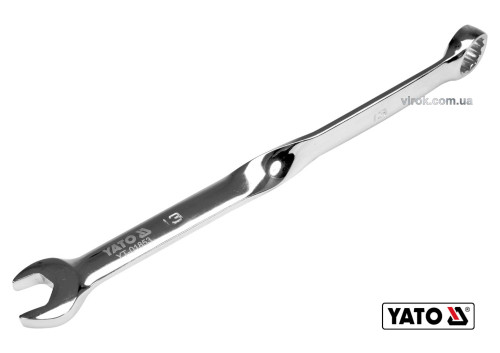 Ключ ріжково-накидний кручений 90° YATO 13 x 204 мм