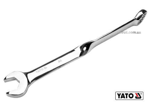 Ключ ріжково-накидний кручений 90° YATO 32 x 435 мм