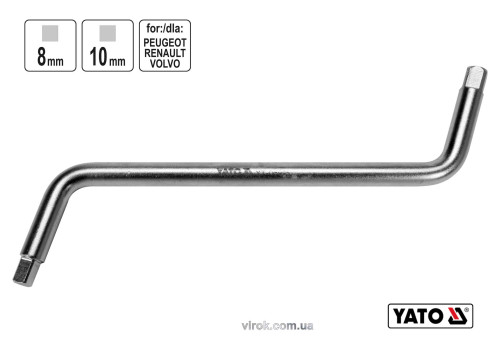 Ключ двосторонній для зливної пробки YATO 8 x 10 мм