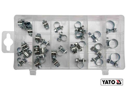 Хомути металеві YATO 6-16 мм 30 шт