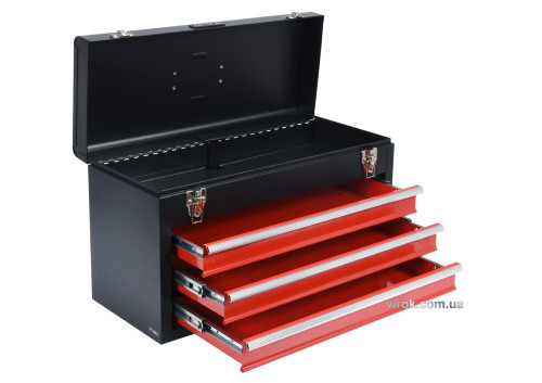Ящик для інструментів металевий YATO з 3 шухлядами 218 х 300 х 520 мм