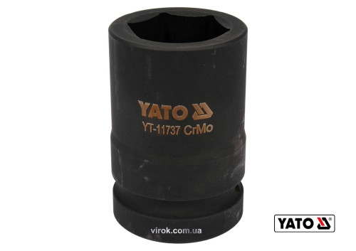 Головка торцева ударна шестигранна YATO 1" М34 x 80 мм Cr-Mo