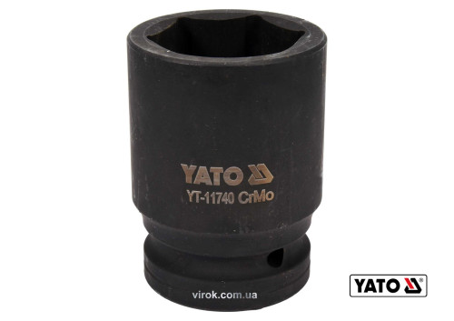 Головка торцева ударна шестигранна YATO 1" М41 x 80 мм Cr-Mo
