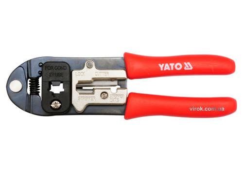 Кліщі для обтискання та зачистки проводів YATO 195 мм