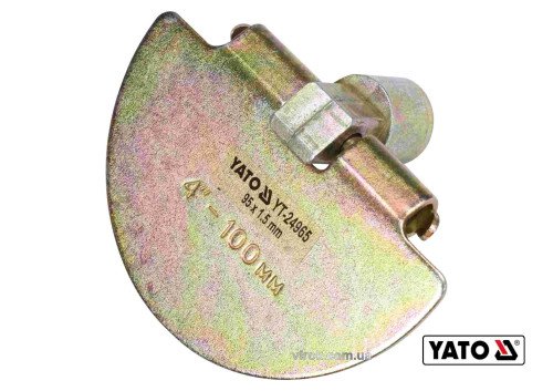 Скребок півкруглий для очищення каналізації YATO 9.5 см x 1.5 мм з оцинкованої сталі до YT-24980