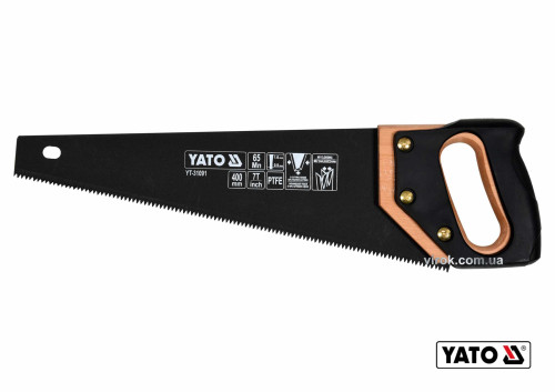 Ножівка по дереву з покриттям PTFE YATO 400 мм 7 зубів/1"