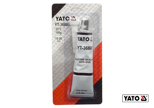 Клей-герметик силіконовий термо- і оливостійкий сірий YATO 85 г