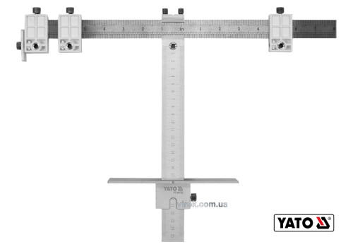 Шаблон для розмітки отворів Т-подібний YATO 250 мм + чохол