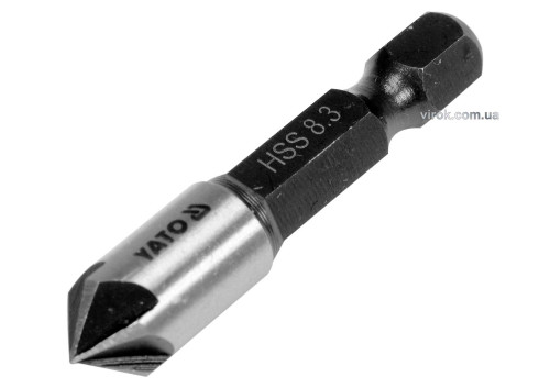 Зенківка конічна по металу YATO HEX- 1/4" 8.3 x 40 мм HSS