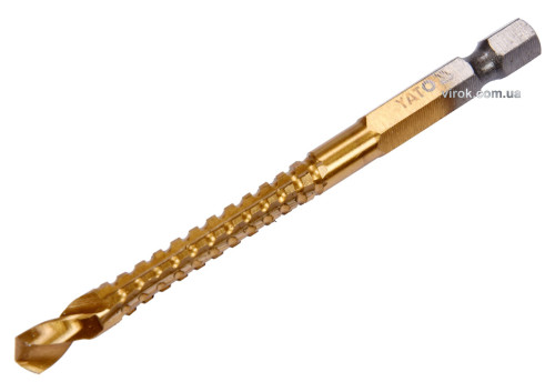 Свердло фрезерувальне по металу YATO HSS-TIN 6 x 89 мм HEX - 1/4"