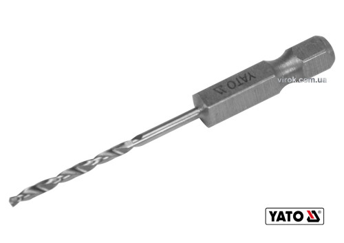 Свердло по металу YATO 2 x 57/26 мм HEX-1/4" HSS 6542 для нержавіючої конструктивної легованої сталі