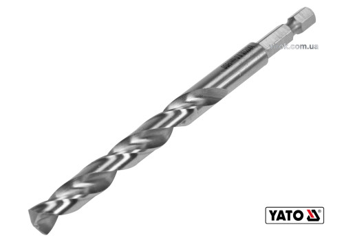 Свердло по металу YATO 9 x 125/81 мм HEX-1/4" HSS 6542 для нержавіючої конструктивної легованої сталі