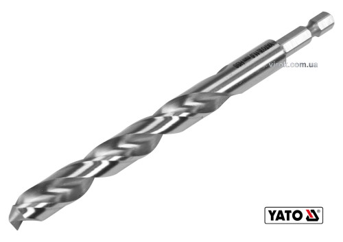 Свердло по металу YATO 11 x 142/94 мм HEX-1/4" HSS 6542 для нержавіючої конструктивної легованої сталі