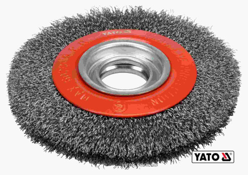 Щітка дискова зачисна з нержавіючої сталі YATO Ø150/32 мм 6000 об/хв