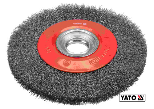 Щітка дискова зачисна з нержавіючої сталі YATO Ø200/32 мм 4500 об/хв