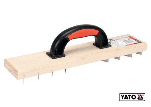 Терка для зняття штукатурки дерев'яна YATO 405 х 84 мм пластикова ручка