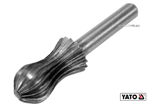 Фреза грушоподібна по металу YATO Ø13 x 25/55 мм HSS 4241 хвостовик- Ø6 мм
