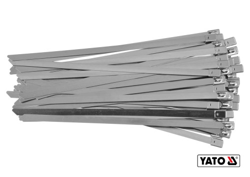 Хомут затискний з нержавіючої сталі YATO 8 х 200 мм 50 шт