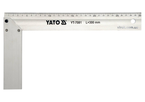 Кутник столярний алюмінієвий YATO 300 мм