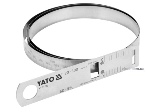 Циркометр сталевий YATO для кола- 60-950 мм і діаметра 20-300 мм з метричною і дюймовою шкалами