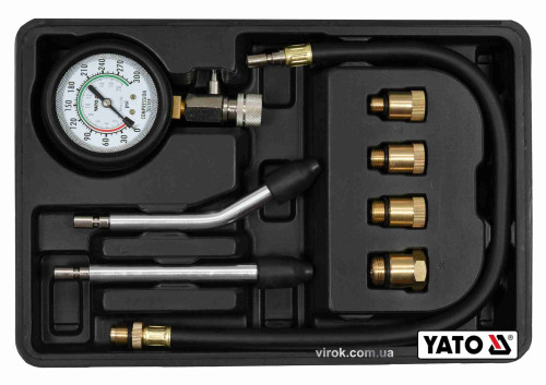 Компресометр для бензинових двигунів YATO 0-2 МПа 8 шт + кейс