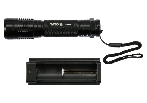 Ліхтар світлодіодний XPG3 CREE акумуляторний YATO Li-Ion 3.7 В 2.2 Aгод 6 Вт 500 лм Ø28 x 120 мм
