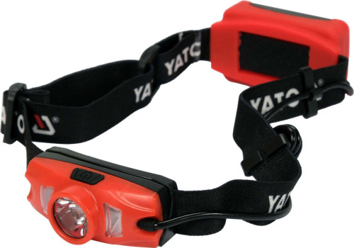 Ліхтар діодний на чоло YATO; живл. від Li-Po акумулят 3,7 В 1000 мАгод, 500 Lm, USB зарядкою