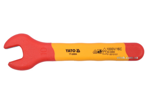 Ключ ріжковий діелектричний YATO М10 мм VDE до 1000 В