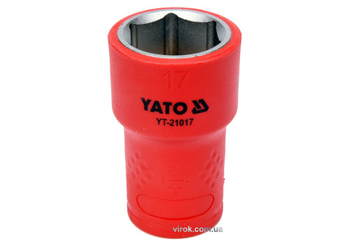 Головка торцева шестигранна діелектрична YATO 3/8" М17 х 45/28 мм VDE до 1000 В