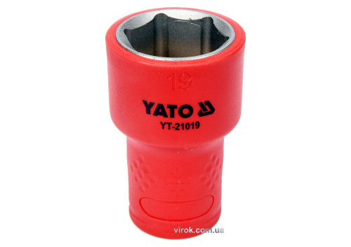 Головка торцева шестигранна діелектрична YATO 3/8" М19 х 47/30 мм VDE до 1000 В