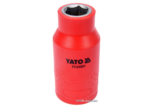 Головка торцева шестигранна діелектрична YATO 1/2" М11 х 55/38 мм VDE до 1000 В