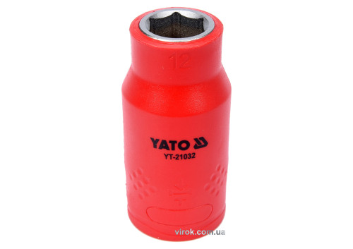 Головка торцева шестигранна діелектрична YATO 1/2" М12 х 55/38 мм VDE до 1000 В