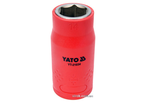 Головка торцева шестигранна діелектрична YATO 1/2" М14 х 55/38 мм VDE до 1000 В