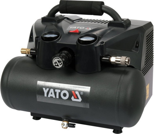 Компресор акумуляторний YATO 36 В (2х18В), 800 Вт,тиск ≤ 8 Bar, под.повітря- 98 л/хв, ресивер- 6 л