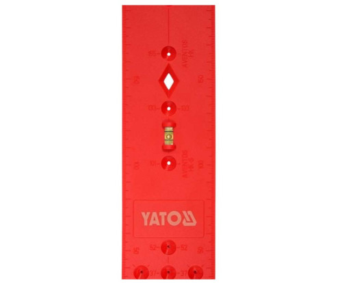 Шаблон розмічальний отворів YATO для меблевих завісів, 270х 55х 3,6 мм