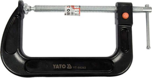 Струбцина з гвинтовим затискачем YATO, тип "С", швидкий затиск, 85х 150 мм