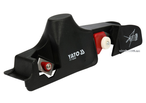 Рубанок для знімання фаски г/к плит YATO 9.5-15 мм 240 х 60 мм 2 леза