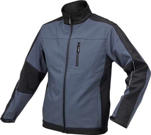 Куртка робоча SOFTSHELL YATO розмір S, чорно-темно-сіра, 3 кишені, 96% поліестер і 4% спандекс