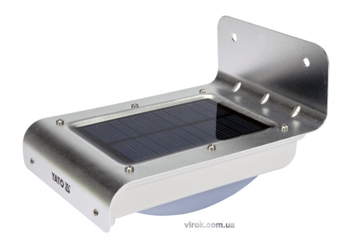 Світильник сонячний акумуляторний YATO Li-Ion 3.7 В 0.9 Агод 120 лм з датчиком руху 3 м