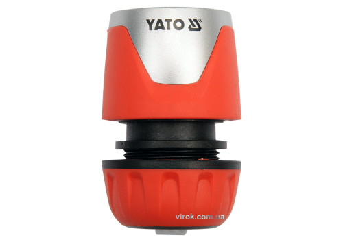 З'єднувач для водяних шлангів з функцією "стоп" YATO 1/2" [Блістер]