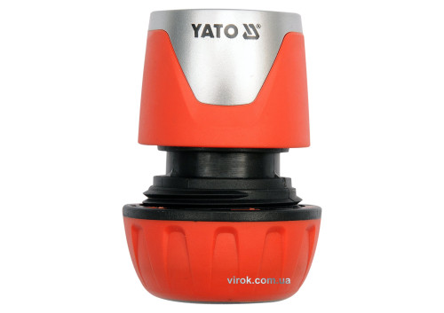З'єднувач для водяних шлангів з функцією "стоп" YATO 3/4" [Блістер]