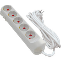 Подовжувач мережевий VIROK: l= 3 м, з 5 гніздами із заземленням