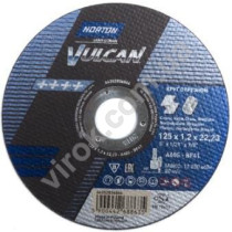 Диск відрізний по металу і нержавіючій сталі NORTON VULCAN 125х22.2 мм t=1.2 мм