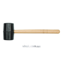 Молоток гумовий VOREL з дерев'яною ручкою 45 мм 230 г