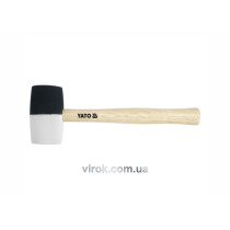 Молоток гумовий YATO з дерев'яною ручкою 44 мм 230 г 259 мм