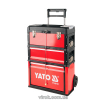Валіза-візок для інструментів на колесах YATO з 3 секціями