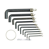 Набір ключів шестигранних Г-подібних VOREL М1.5-10 мм 10 шт